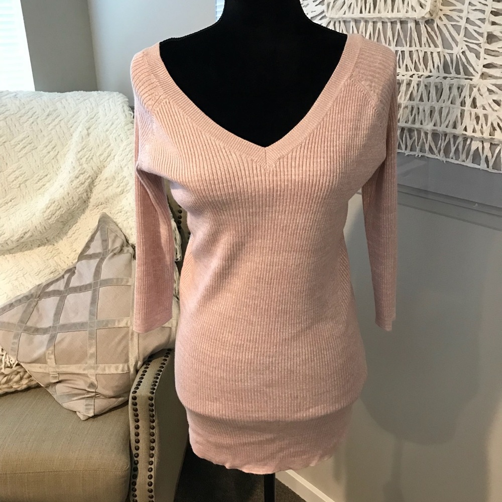Maternity off shoulder blush sweater